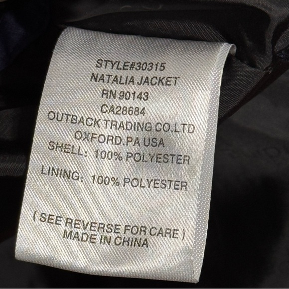 Outback Trading Company Rain Coat Natalia Jacket Womens S Navy Hooded Outdoor - Picture 14 of 16